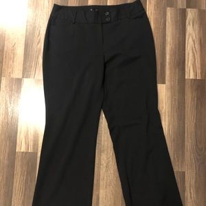 Black bootcut trousers